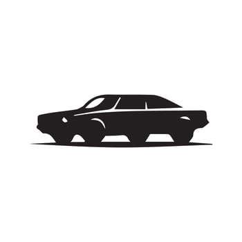 Car silhouette Style with white background vector