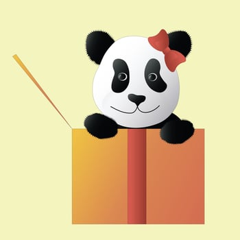 Panda drunk doodle cartoon hand drawn illustration vector