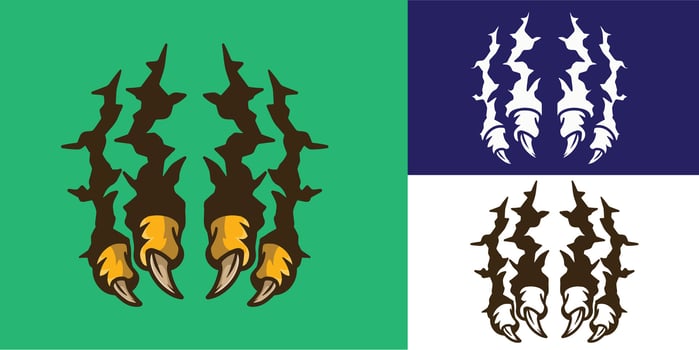 claw animal good for sticker, decal, logo, etc vector