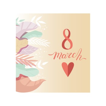8 March Womens Day, International Womens Day Greeting Card, Party Invitation, Festive Banner, Spring or Summer Design Illustration vector