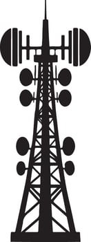 Antenna icon. Communication tower icon. Radio tower icon symbol, on white background illustration. vector