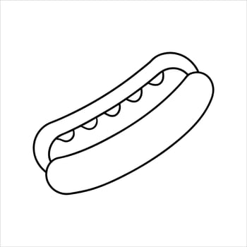 Delicious Hotdog Iconic Fast Food Illustration for Creative Designs vector