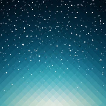 Abstract illustration in bright blue shades with falling snowflakes effect. Snowy background for your Christmas design. vector