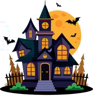 Haunted House Halloween Illustration vector