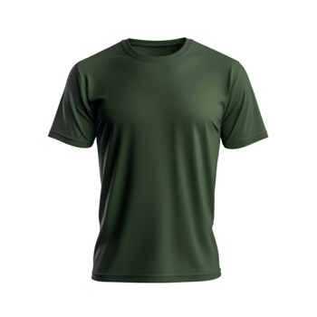 Forest green T-shirt isolated on transparent background png