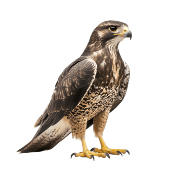 Falcon profile view isolated on transparent background png