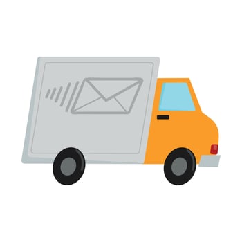 Mail truck icon clipart avatar logotype isolated illustration vector