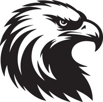 Stunning Eagle Head Silhouette Illustration for Clear Designs vector