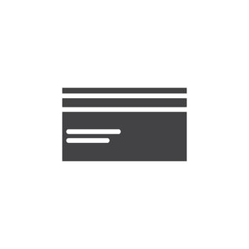 Credit card icon Symbol mark in filled style vector