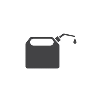 Oil can icon Symbol mark in filled style vector