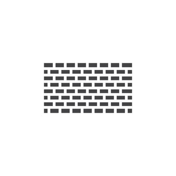 Wall icon Symbol mark in filled style vector