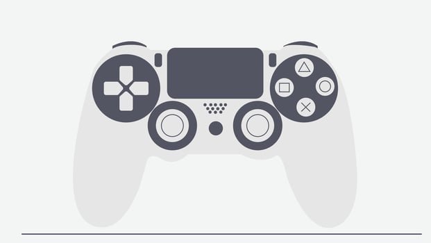 a white gamepad or game controller vector