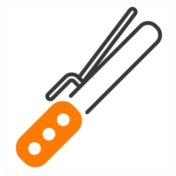 Curling Iron hair iocn concept vector