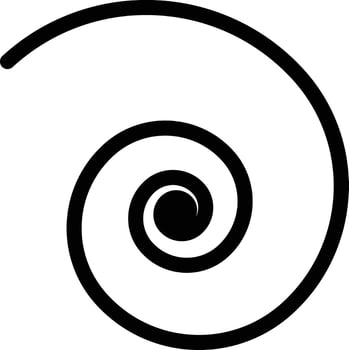 Spiral icon isolated on white background . Spiral shape icon vector