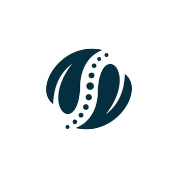 spine and leaf logo template vector