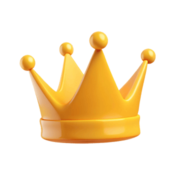 Royal crown 3d isolated png