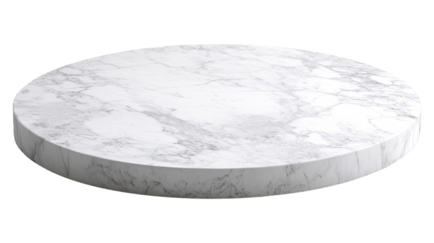 A marble table with a circular top png