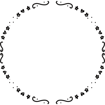 Black color circle frame png