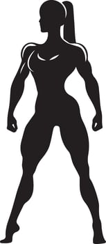 Woman Bodybuilder Silhouette vector