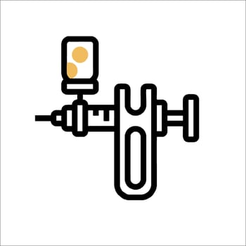 An icon of a syringe with a needle vector
