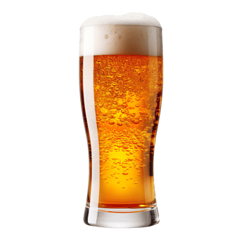 Full beer glass isolated on transparent background png
