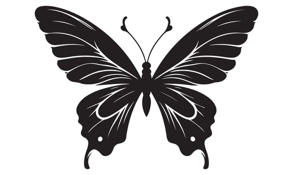 Butterfly silhouette illustration vector