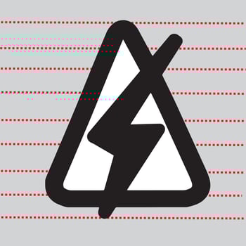 triangular electric power , electric power icon. vector