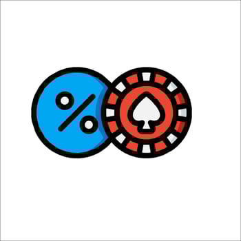A casino chip and a poker chip icon vector