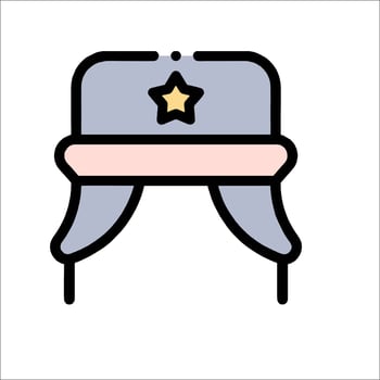 A hat with a star on it vector