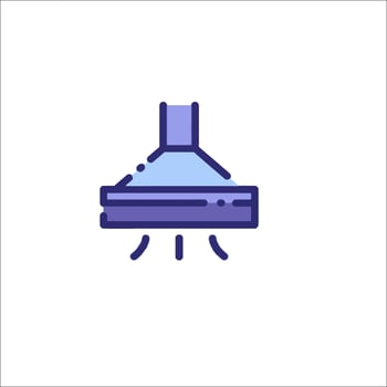 A blue and purple icon of a vacuum cleaner vector