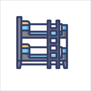 Bunk bed icon illustration vector