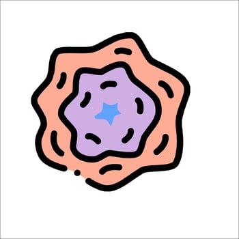 A cartoon illustration of a cell vector