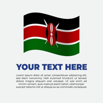 Kenya Flag Banner Background Template vector
