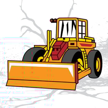 bulldozer illustration design vector