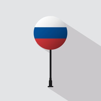 Russia National Circle Sign Flag Illustration vector