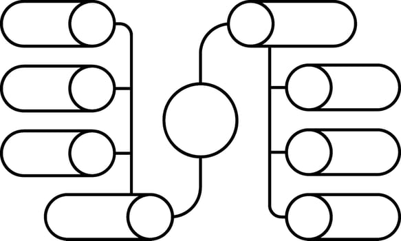 Flow Chart Outline Style Element vector