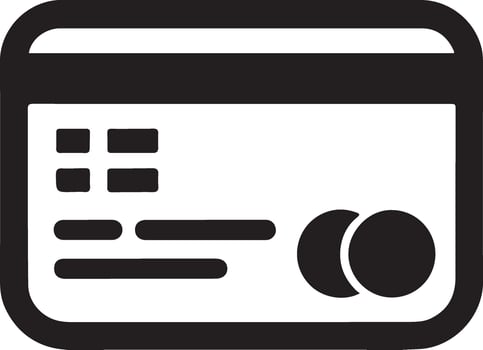 Isolated money credit card silhouette style icon Image vector