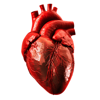 Detailed 3D Anatomical Human Heart Model png
