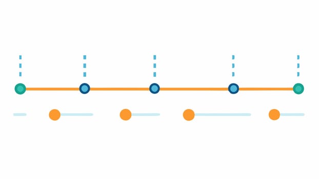 Treatment Timeline A linear timeline illustrating the typical treatment duration and expected results with markers for maintenance sessions and visible changes.. vector