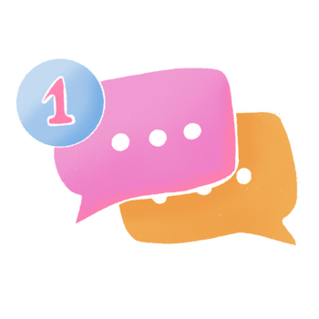 Colorful Chat Bubbles Graphic Illustration png