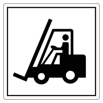 Forklift Operation Safety Sign Concept vector