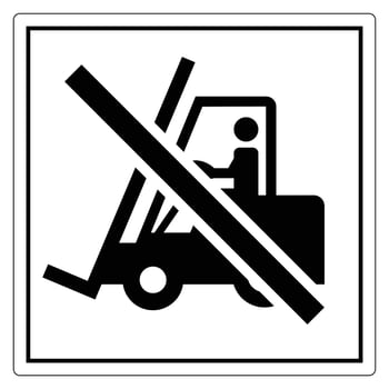 No Forklift Sign for Workplace Safety Awareness vector