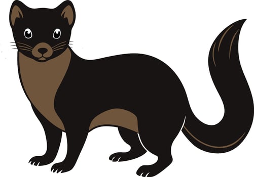 Marten Silhouette Illustration Art vector