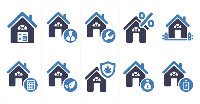 A set of 10 Real Estate icons as account, realtor, home repair vector