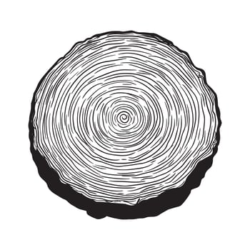 Elegant Circle Wood Slice Design for Rustic Projects vector