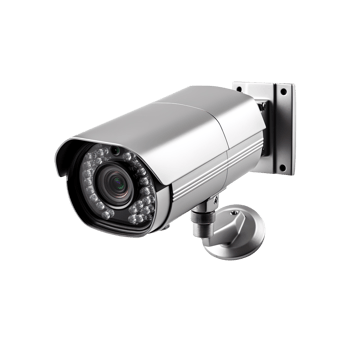 Wall Mount CCTV Security Camera isolated on transparent background png