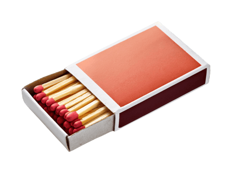 Matchbox with matches png