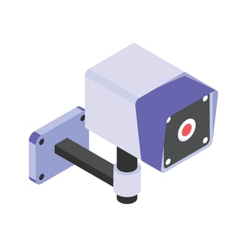 Security camera for real time monitoring and protection of properties vector