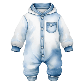 Watercolor baby onesie png