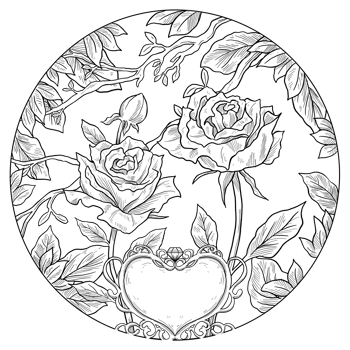 Roseflower wedding love invitation sketch illustration png